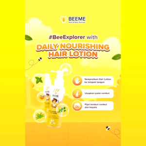 Beeme Daily Nourishing Hair Lotion 100ml Merawat Rambut Bayi Bahan Alami Menenangkan Kulit Kepala