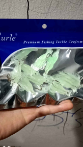 10 pcs SOFTLURE UDANG GLOW PLUS KAIL