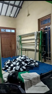 (PROMO HARI INI)Baju Batik Warna Sage Motif Terbaru Couple Ayah Anak Hem Batik Resepsi Pernikahan Seragam