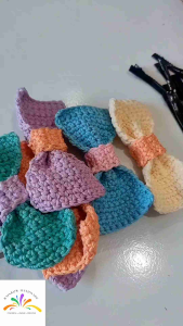 Pita Rambut Handmade / Jepitan Rambut Anak - Dewasa / Jepitan Handmade / Hairbow Crochet / Pita Rambut Rajut Handmade / Pita Rambut Ukuran Besar Handmade