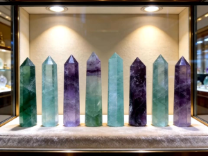 decorations display magenta n green flourite pointer
