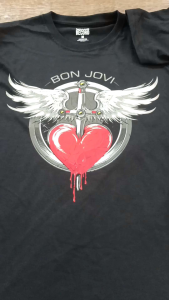Kaos Rock Distro Cotton Black: Kaos T shirt Band Bon Jovi