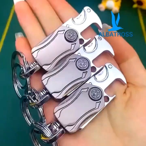 Albatross Gantungan Kunci Spinner Keychain Obeng Mini Pisau Pembuka Botol Ikat Pinggang Full Metal Material 6 in 1 Serbaguna