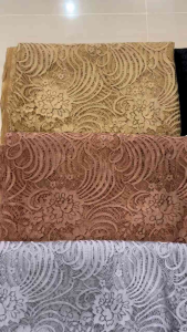 Kain Brokat Bakal Kebaya Brukat Semi Italy Kipas  25 mtr Premium