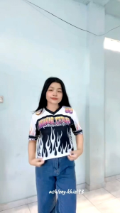 Baju Jersey Wanita Oversize Crop Korean Style / Jersey Vintage Wanita Oversize Crop / Baju Jersey Wanita Bahan Dryfit Milano Motif Full Printing Sublime Premium / Atasan Wanita Crop Korean Style / Baju Jersey Oversize