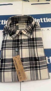 (6P0456) Áo sơ mi Việt Tiến tay dài vạt bầu form rộng vải 100%cotton dày dặn