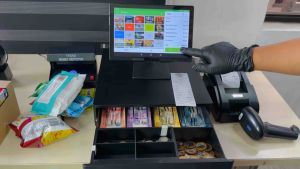 HiTech Wireless Wired Type Handheld 1D/2D Barcode Scanner Reader Portable For POS With USB Receiver