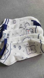 ถุงเท้าข้อสั้นเกาหลี ไซส์ผู้ใหญ่ 1เซ็ต 5คู่ เนื้อนู้ ใส่สบาย