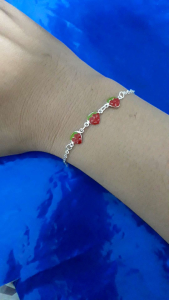 Gelang Tangan Anak Stroberi Nori Fancy Ukir (Perak 925)