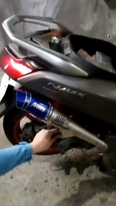 Knalpot Racing AUN Curut Ujung Biru Inlet 50 mm Silincer Only