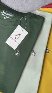 MEGA SALE‼️✅ PENGUIN embroidery Premium and classic T-shirt Short Sleeve Crew Neck Casual for Men’s and womens Versatile Top For All Season