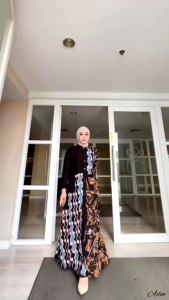 ANGEL DRESS GAMIS TWILL RAYON CANDI MEKAR GAMIS BATIK CAP PEKALONGAN