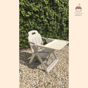 Happy Sheri เก้าอี้ทานข้าวเด็กพกพา เก้าอี้กินข้าวเด็ก เก้าอี้เด็กพกพา happy dining booster น้ำหนักเบา พับได้ แถมกระเป๋า