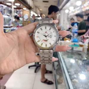 BEST SELLER !!! Jam Tangan Viral Pria Swis Armi Aviation DayDate Aktif Tali Rantai Steel