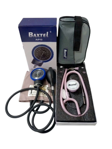 Baxtel APG Blue Ring Aneriod Sphygmomanometer With Deluxe Stethoscope Set