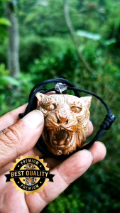 kalung kayu kaboa sancang garut motip ukir macan buhun