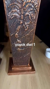 Vas Kayu Tinggi 50 cm/Vas Bunga Hias