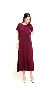 Daster Panjang Menyusui Bukaan Samping Nursing Dress untuk Busui dan Ibu Hamil Bahan Adem