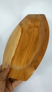 Nampan Kayu Jati Model Kapal Ukuran 30x16cm