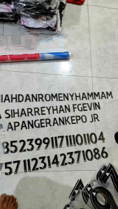 Free custom nama nomor punggung jersey anak2 5-13 tahun gratis sablon nama & nomor punggung baju bola futsal set baju celana