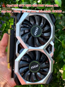 Card MSI GTX 1650-4GB DR6 XS OC hàng đẹp nguyên Zin bảo hành dài hạn 6/2026.