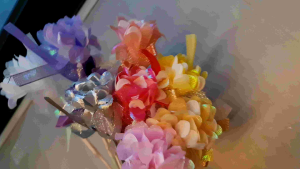 50pcs Bunga Telur FO0035 2 Tone Shining Egg Flower Doorgift