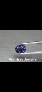 ไอโอไลต์สีม่วงอมน้ำเงินธรรมชาติ ทรงรี 0.60 กะรัต 6x5 มม. จากแอฟริกา