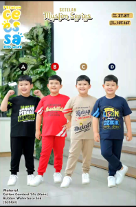 Ceessa Setelan Baju Muslim Kaos Anak Laki Laki