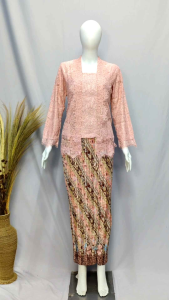 kebaya kutu baru lengan panjang  kutu baru brokat lengan panjang