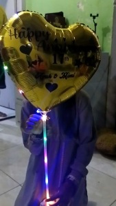 Balon Foil Bintang & Love uk. 18inch(40cm)