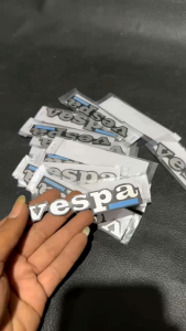 Emblem logo tulisan depan Tempel vespa pk etc pts px excel spesial detail original sama sip ciff import bagus murah grosir eceran