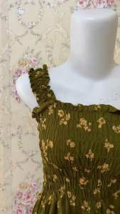 Dress Kerut Bali Panjang / Daster Wanita Smok Motif