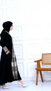 Gamis Abaya Turkey: Busana Muslim Wanita Bahan Wolpis Bordir Klasik Cocok Untuk Remaja Santri dan Ibu Pengajian