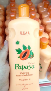 papaya 600ml whitening hand and body lotion vitamin e moisture