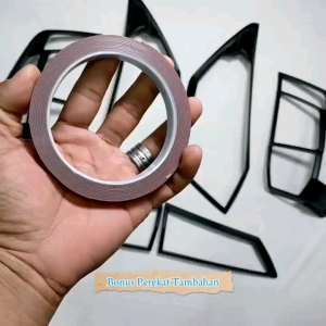 Paket Garnish Lampu Depan Belakang Cover Handle Outer Pintu Tutup Tangki Calya 2016-2018 Hitam Doff