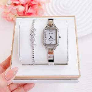 ĐỒNG HỒ NỮ CHÍNH HÃNG Citizen EM0980-50A Eco-Drive Womens Silver-Tone