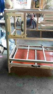 กรงนกขนาดใหญ่ มีบ้าน มีถาดรองแถม ขนาด100×60×90ซม.