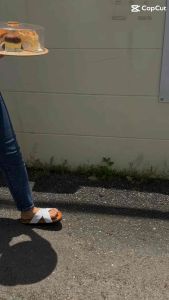 รองเท้าแตะแบบสวม สีทูโทน รองเท้าแฟชั่น *ลดขนาด1ไซส์