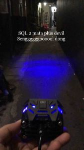 Lampu Tembak Laser Led SQL 2 Mata Putih Kuning 2 Warna Plus Lampu Senja Lampu Sorot Laser Gun D2 Lampu Tembak Sorot 2 Mata Foglamp Mobil Motor Waterproof