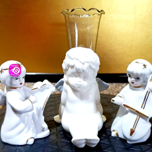 SET OF 3 ANGEL PORCELAIN FIGURINE • JAPAN SURPLUS