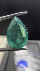5.15CT - Zambian Emerald Pear Shape Fine Luster Green Gem Lab grown 10x14mm-