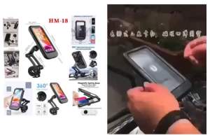 Phone Holder Hp Motor Sepeda Anti Air Waterproof 360 Dudukan Hp Di Stang Motor Kuat Kokoh