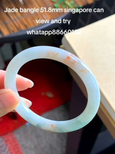 Jade bangle 51.8mm singapore can view and try grade A type jadebangle