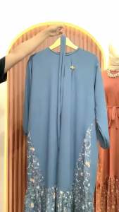 Lovy Midi Dress Kombinasi Jumbo Crincle Mix Rayon Viscose- Midi Dress Kombinasi Jumbo - Dress Polos Mix Rayon