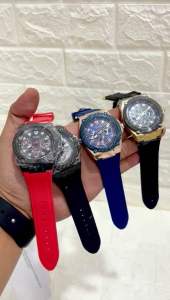 Jam Tangan Guess W1049G6 Legacy Red Rubber Strap Men Watch - Jam Tangan Pria - Guess W1049G6