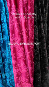 Kain BLUDRU EMBO import garment limited (HARGA TERTERA PER 0.5M)
