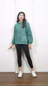 Mighty - Jaket Olahraga Parasut Crop Top Wanita