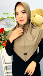 Hijab Bergo Tali Kepang Ulir Jersey Super Premium Dewasa Kekinian
