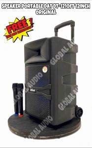 Speaker Portable Wireless DAT DT 1210 FT Original Free 2bh Mic Stand Mic Busa Dat 1210FT DT1210 Bagus ( Bisa COD )