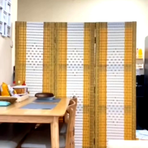 Sekat Ruangan Rotan Sintetis 3 Panel